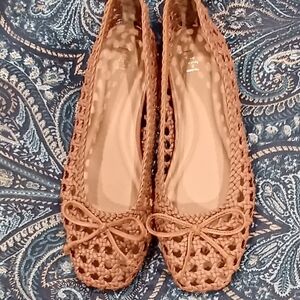 J Jill Olivia Woven Woven Bow-Front Women's Ballet Flats
